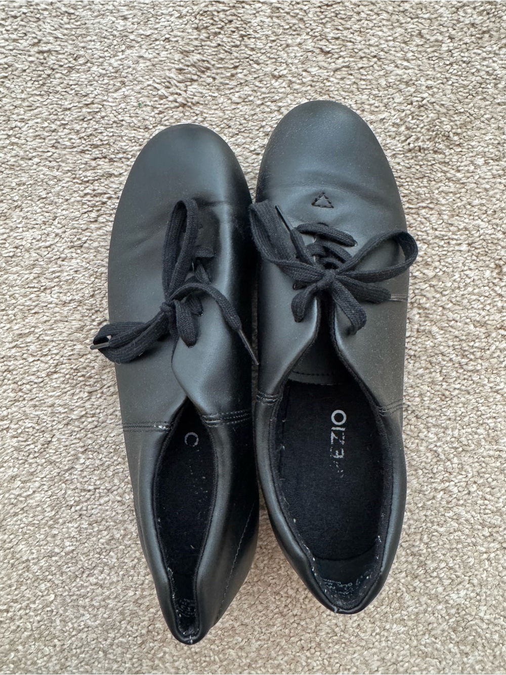 Capezio Black Lace-Up Tap Shoes
